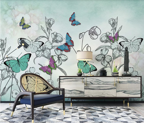 Colored butterfly zhub7943 - 3d,