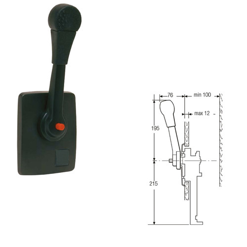 Comando monoleva teleflex - comando,