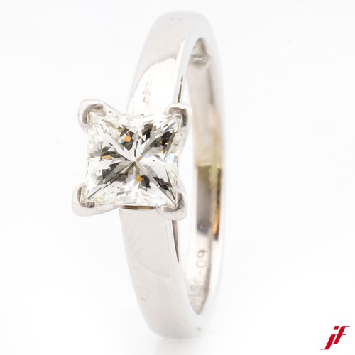 Solitario 14k oro con - solitario, platino