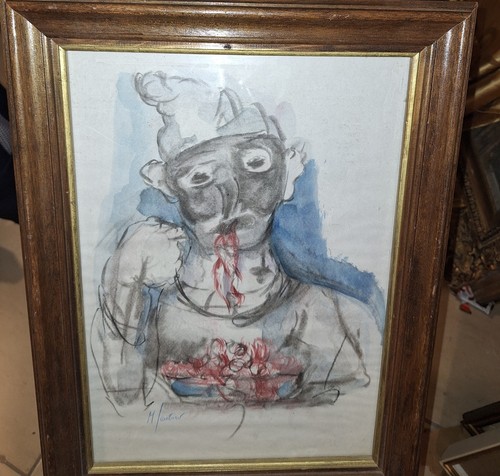 Acquarello pulcinella che - acquarello,