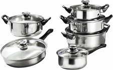 Set Pentole 12 Pezzi Acciaio