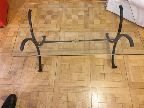 Tavolino con base ferro - con,