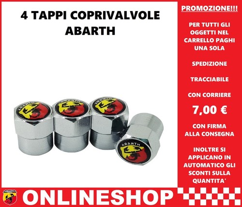 Tappi coprivalvole abarth - tappi,