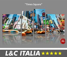 Times square  4 QUADRI MODERNI QUADRO MODERNO ARREDAMENTO STAMPA TELA NEW YORK