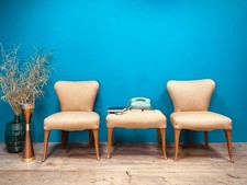 SEDIE DA CAMERA ART DECO' JUGENDSTIL PANCHETTO POLTRONE SGABELLO ANNI 40 FAGGIO