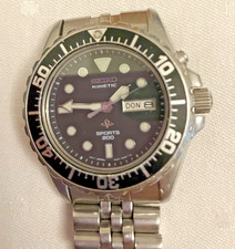 Seiko Sports Kinetic Diver 200m Vintage 5M43-OA40 Quadrante Nero Numero di Serie 693519