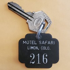 Vintage Motel Safari Room Key