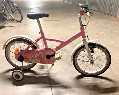 Bicicletta rosa btwin - rosa, con