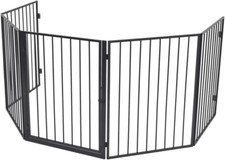 Cancelletto Di Protezione per Camino in Acciaio Nero Recinzione Stufa