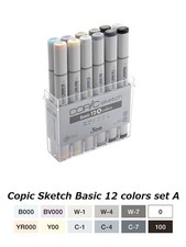 Copic Sketch .Too Basic Set 12 Colori A Marcatori Inchiostro Alcolico [Nuovo] Made in Japan