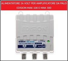 Alimentatore Per Amplificatore da Palo Antenna Tv Da Interno VHF UHF 24V 2 OUT *