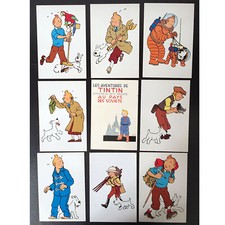 TINTIN - Lotto N. 9  Vecchie Cartoline FRANCESI - Non Viaggiate - HERGE