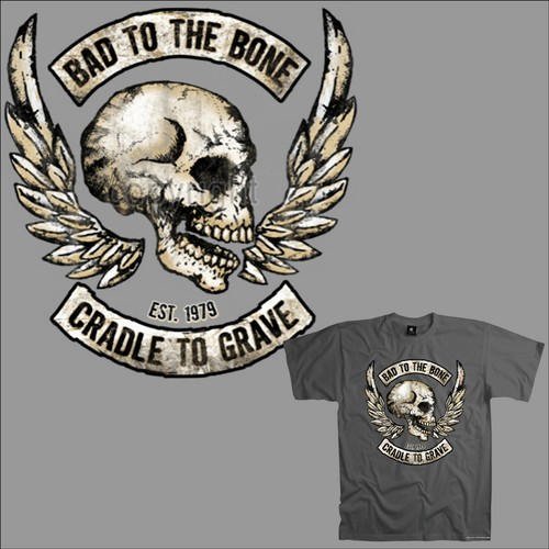 Shirt biker bad - t-shirt, to