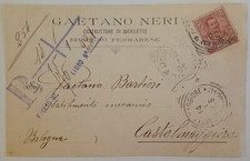 BONDENO (FE) PUBBLICITARIA TESTATINA COSTRUTTORE BICICLETTE GAETANO NERI 1906...