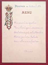 Umberto e Margherita - Colazione privata - Roma, 6 aprile 1896 - SAVOIA