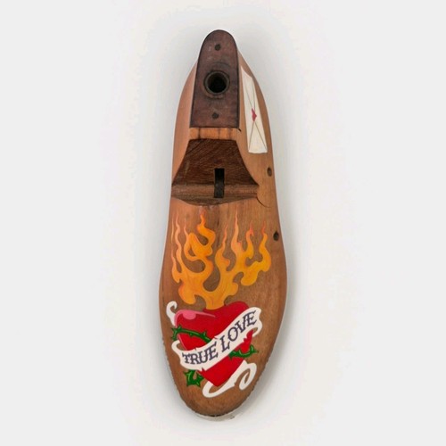 Vintage wooden shoe last hand - wooden,