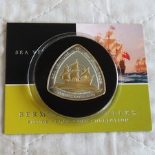 2006 BERMUDA SHIPWRECKS SEA VENTURE 1oz SILVER PROOF $3 - coa