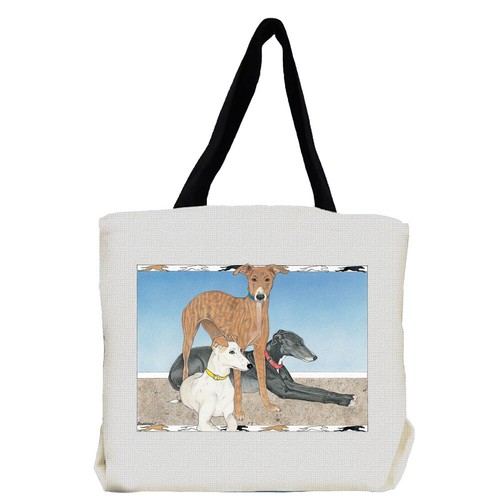 Greyhound trio tote bag - greyhound,