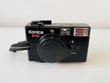Konica Pop 35mm Film Point & Shoot Camera Black - Tested & Working