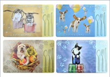 Tovagliette Americane Plastica Set 4 Tovaglietta Colazione Pranzo Sottobicchiere