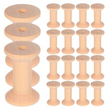  50 Bobine di Legno per Hobby Fai-da-Te, Fusti Vuoti Non Verniciati per Cucito,