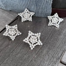 5 pezzi bottoni piatti strass