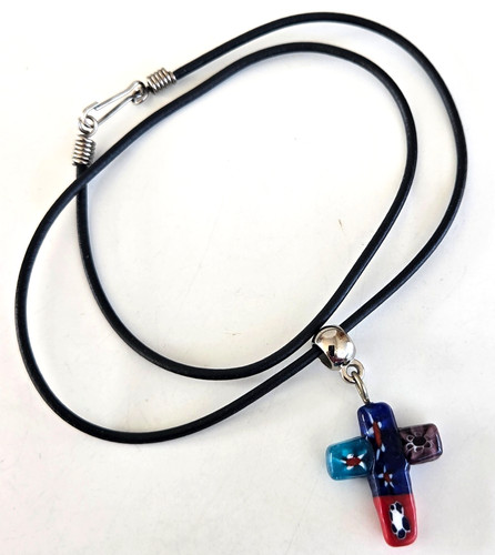 Collana con ciondolo - croce, in