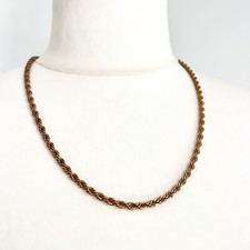 Collana da donna girocollo catena vintage collier a torchon Bicolore Oro Argento