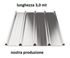 LAMIERA GRECATA Per COPERTURA 1010 MM Lunghezza 3000 MM ZINCATA