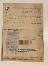 fattura antica 1943 acqua