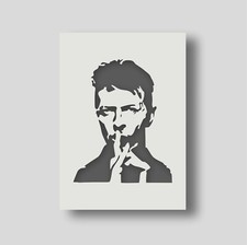 David Bowie stencil per arte da parete, arredamento casa, arti e mestieri. Varie misure.
