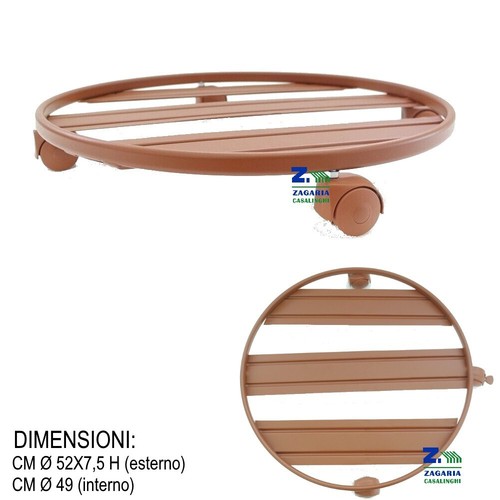 Carrello porta piante per vaso - per,