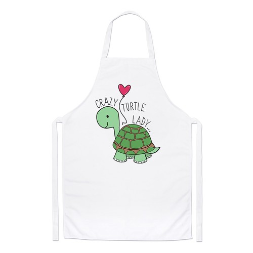 Crazy turtle lady grembiule - crazy, da