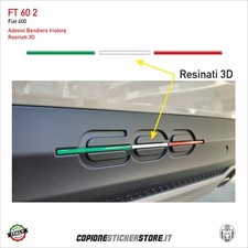 Strisce adesive Resinate 3D Italia Fiat 600 incasso paraurti posteriore FT 60 2