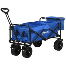 Outsunny Carrello da Giardino 110L con Borsa Termica 15L e Maniglia Telescopica