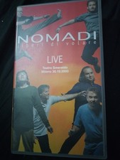 NOMADI VHS RARA LIBERI DI VOLARE LIVE TEATRO SMERALDO MILANO 30.10.2000 