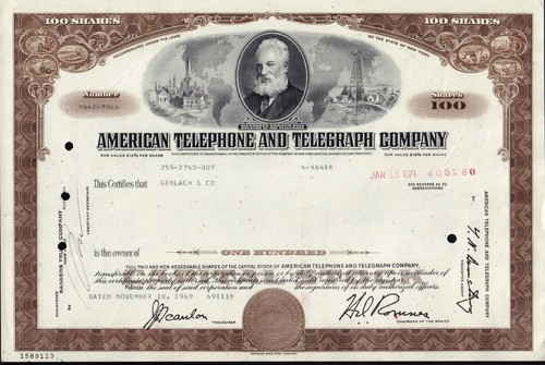 American telegraph 1969 - at&t,