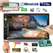 Lettore multimediale MP5 per auto con ingresso USB/TF/AUX autoradio 2 Din con collegamento a specchio
