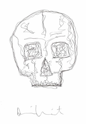 Disegno teschio damien - disegno,