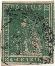 ANTICHI STATI ITALIANI - Granducato di TOSCANA: 2° Emissione (1857), #14a.