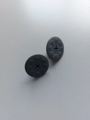 Coppia bottoni grigio visiera