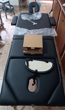 Lettino Massaggi Portatile 3 Zone in Legno, Professionale, Pieghevole e Leggero