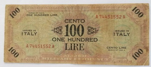Banconota 100 lire serie - serie, 1943
