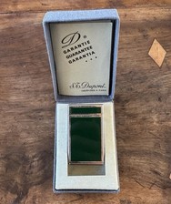 accendino Dupont linea Gatsby lacca verde placcato oro