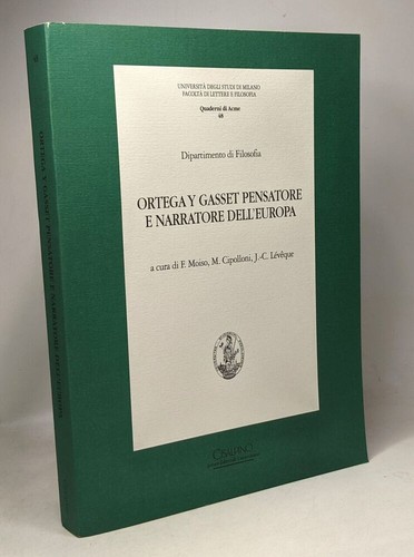 Ortega gasset pensatore - y, e