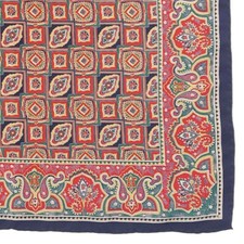 Geometric Paisley Silk Twill