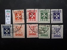 COLONIA EGEO RODI SEGNATASSE  1934 SERIE USATA