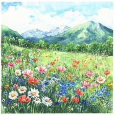 Serviettes en papier paysage