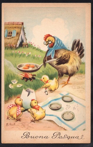 Cartolina buona pasqua - buona,