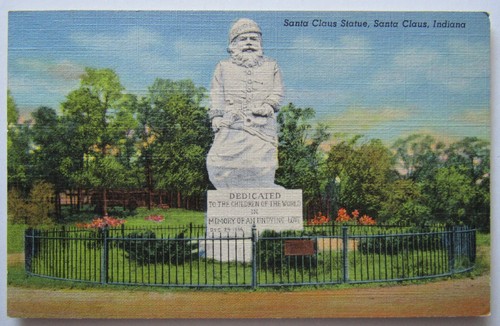 Cartolina statua babbo natale - babbo,